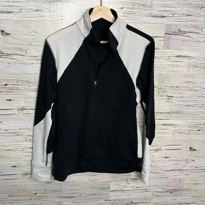 Lululemon pullover black white half zip sweater size 8